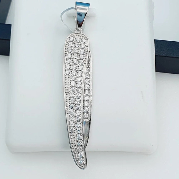 "925 Sterling Silver Cubic Zirconia Pendant, UU1P6A6061 - Picture 8 of 10